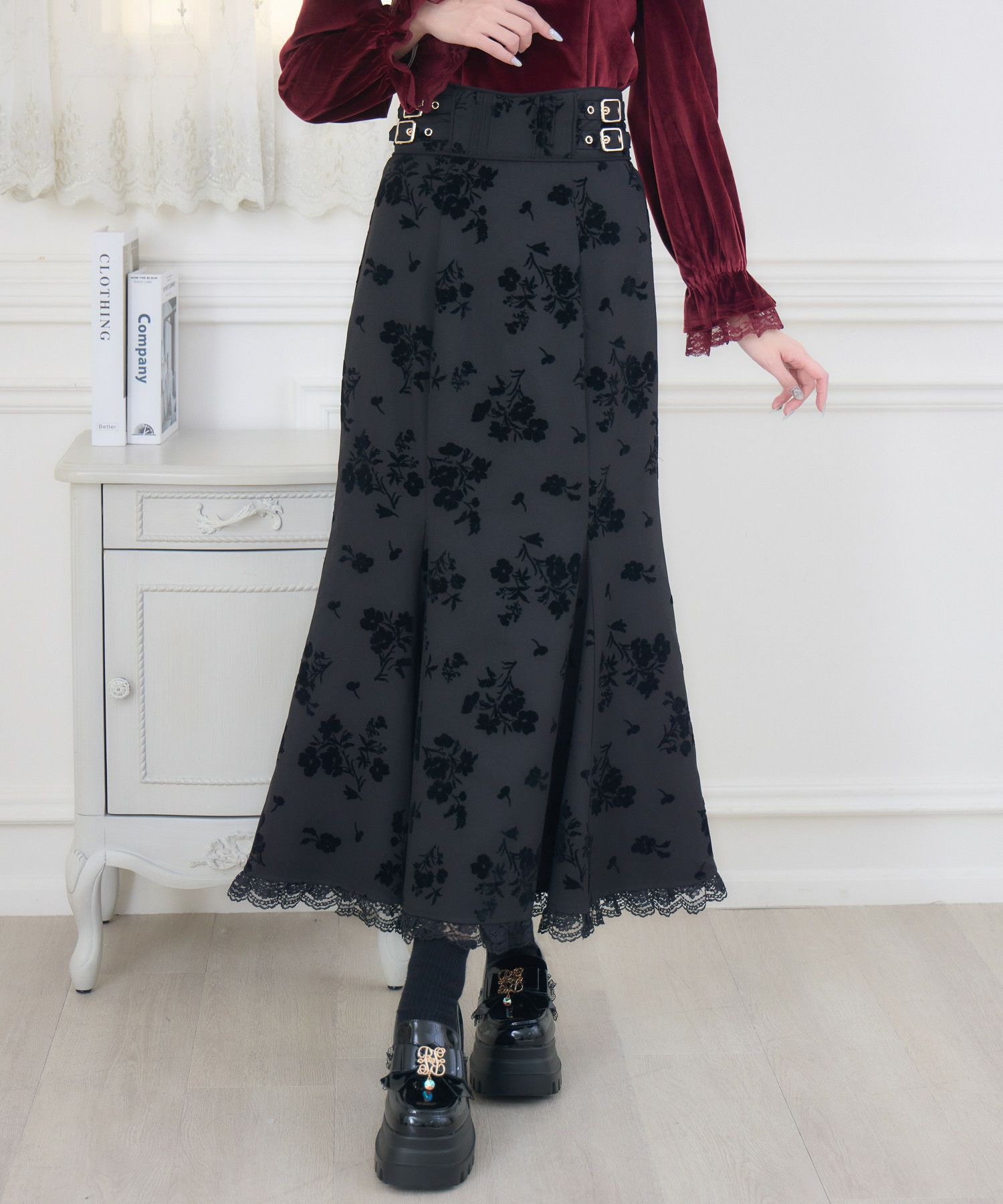 【ME&ME COUTURE】美品　花柄　マーメイド　ロングスカート！ ME&ME COUTURE】美品 花柄 マーメイド ロングスカート！ ME&ME COUTURE