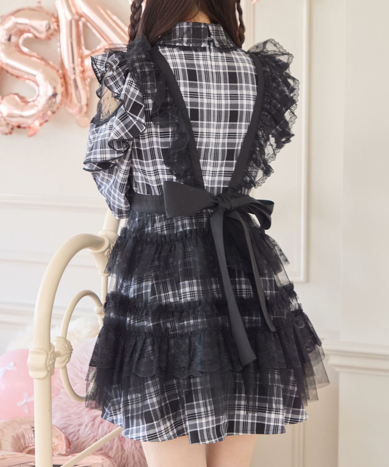 チュールエプロン付きメイドワンピース | Rlab store