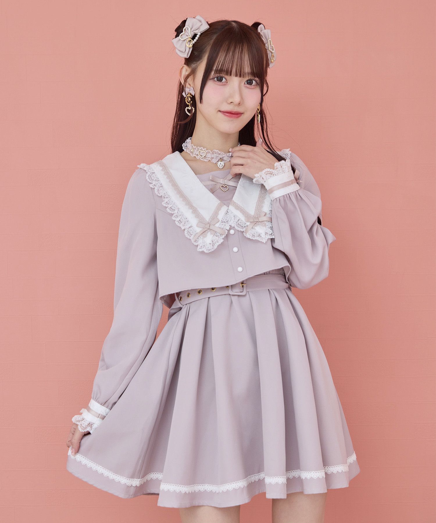 レイヤード配色セーラーワンピース | Rlab store