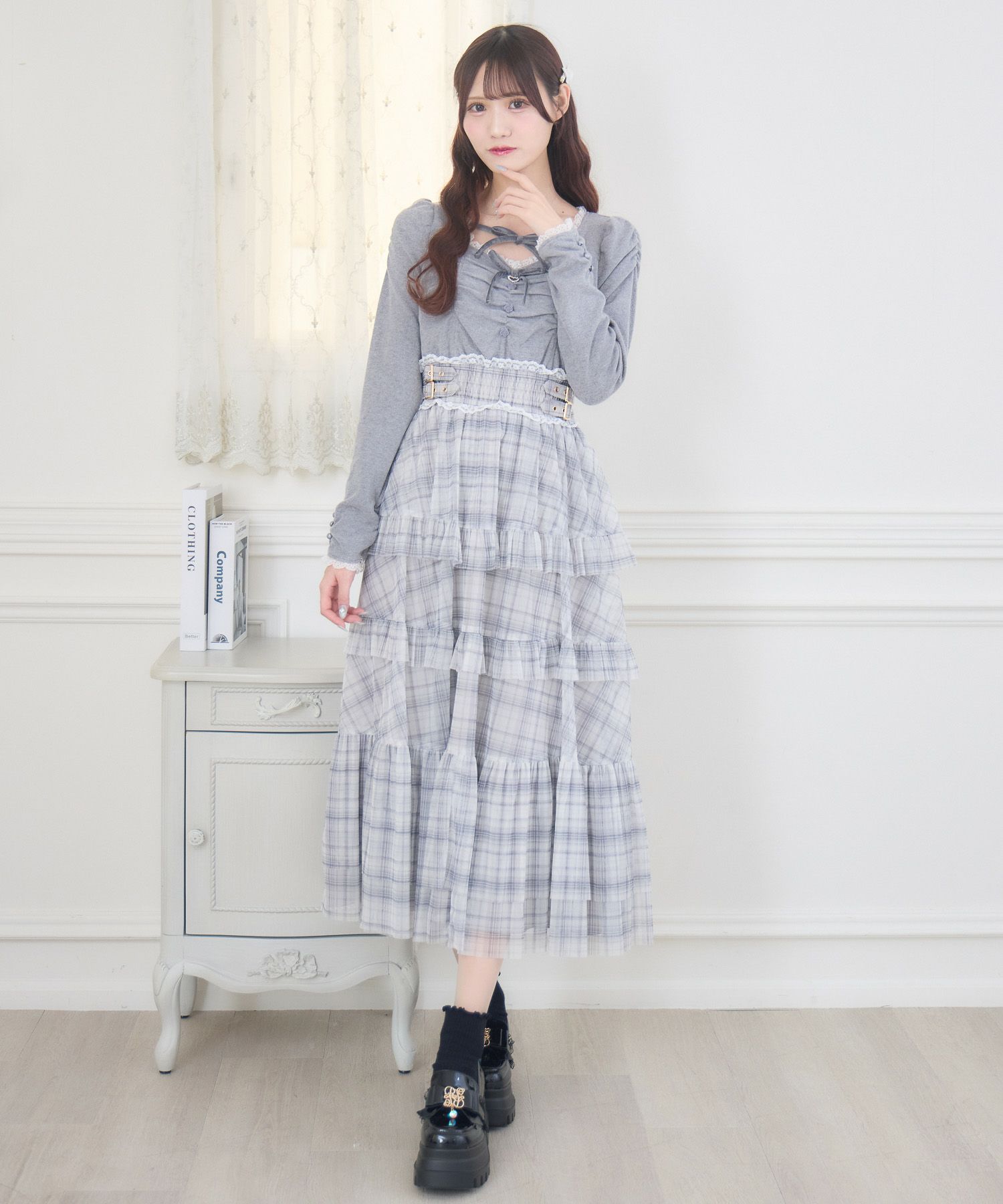 チュールティアードドッキングワンピース | Rlab store