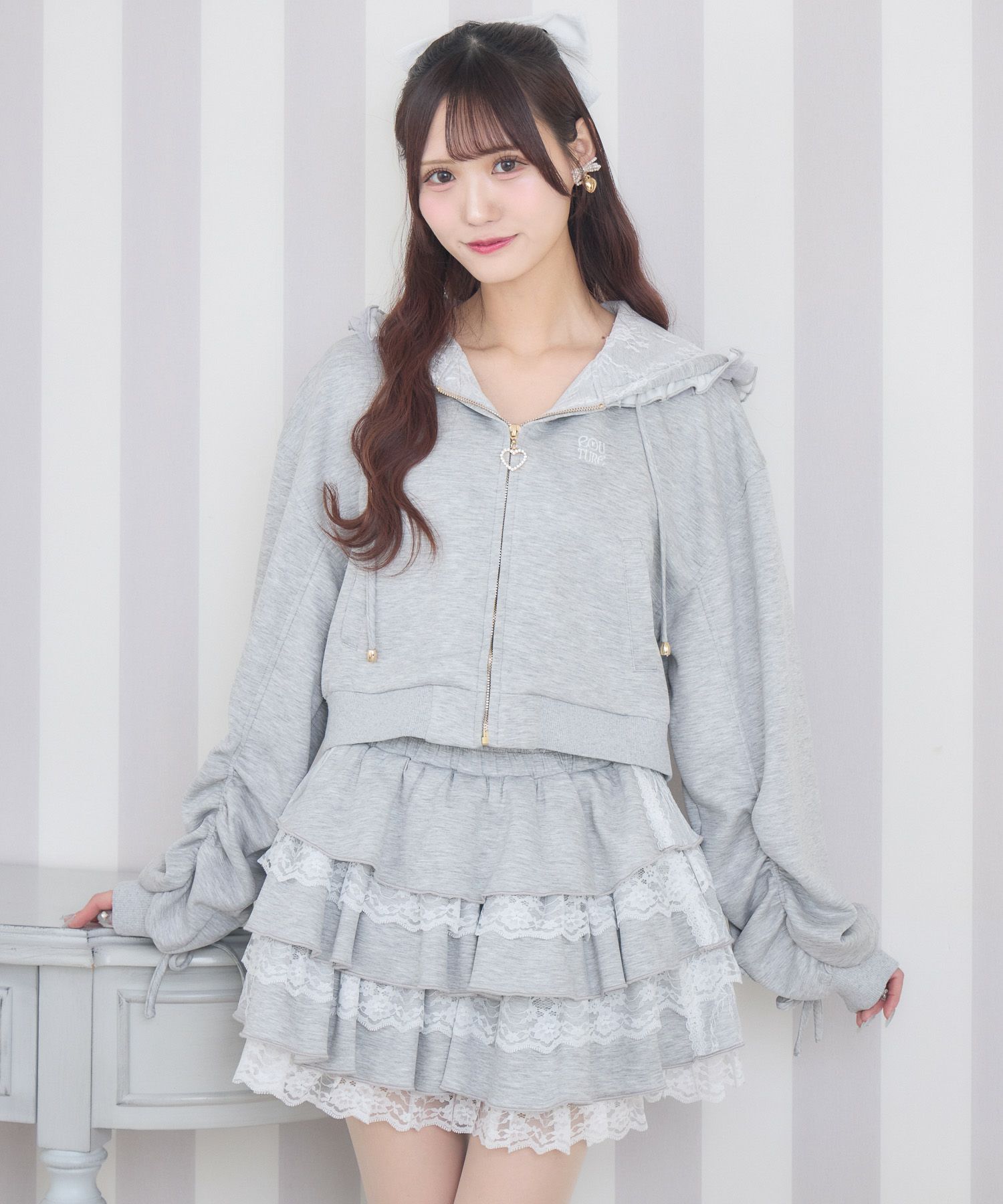 フードフリルパーカー | Rlab store