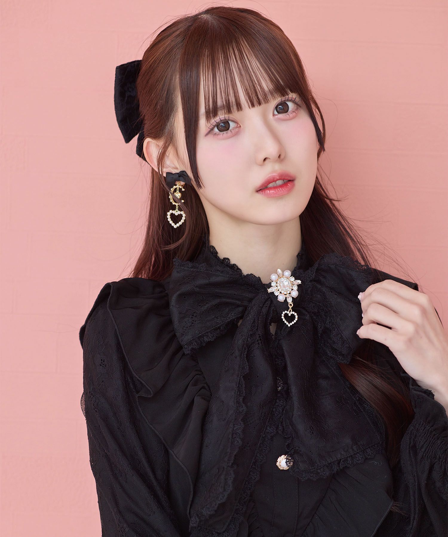 レース袖長袖ボウタイブラウス | Rlab store
